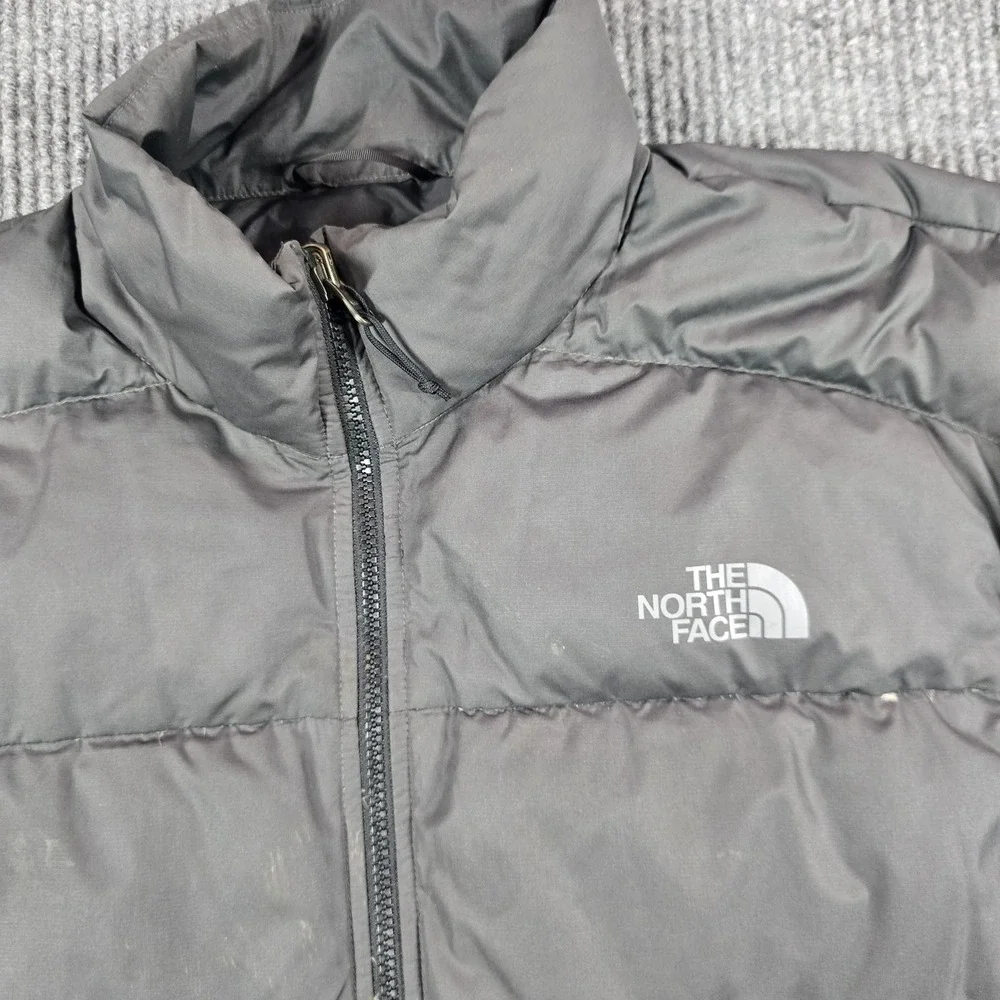The North Face Jacket Mens XL Gray 550 Down Puffer Full Zip Winter Outdoor